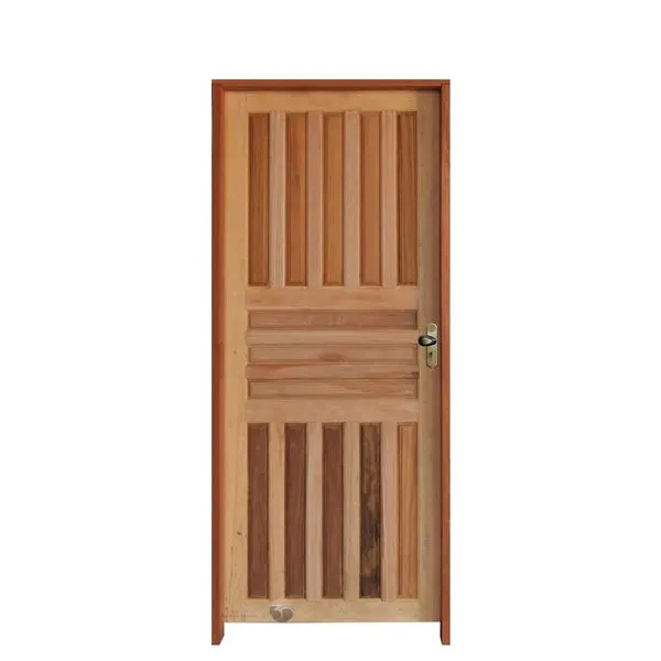 Kit Porta de Madeira Americana Rodam 210x80x12cm Esquerda