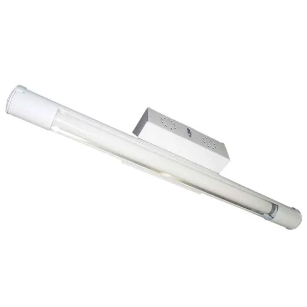 Luminária tubular para 1 lâmpada com reator 20W branca Tualux
