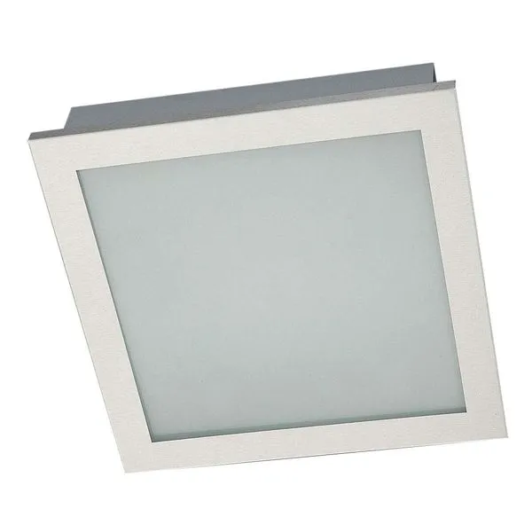Plafon 35x35cm para 3 lâmpadas E27 60W branco escovado Pantoja