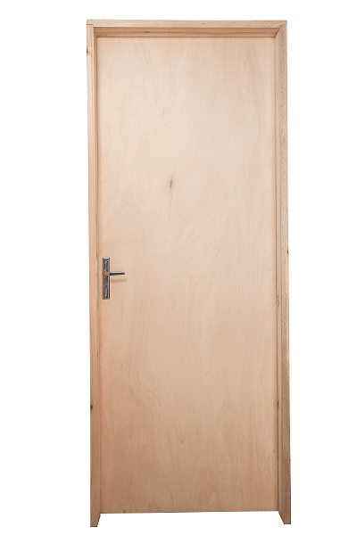 Kit Porta para Pintura 82cm Amescla Esquerdo com Batente Eucalipto 12cm Fechadura Dobradiças e Parafusos Grant