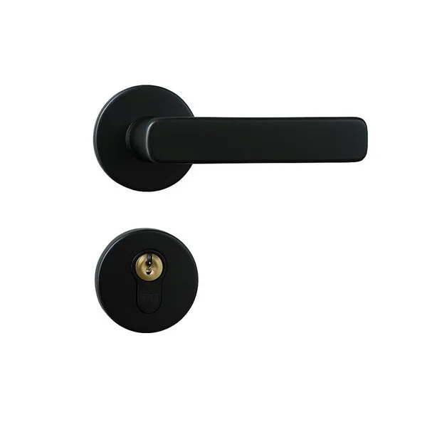 Fechadura Externa Roseta Redonda Stilo 40mm Preto MGM Fechadura Externa Roseta Redonda Stilo 40mm Preto
