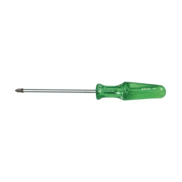 Chave phillips nº1 3/16"x4" ergonômica cinza e verde Belzer