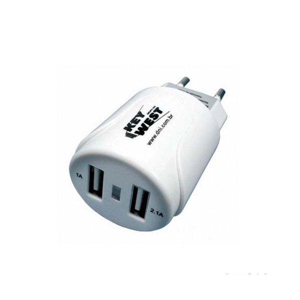 Carregador USB com duas entradas bivolt Key West