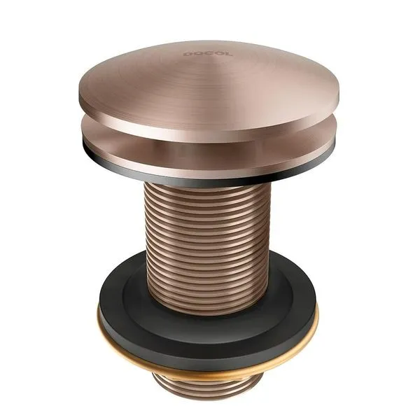 Válvula de Saída de Água Universal Click-Clack 7/8" Cobre Escovado Docol