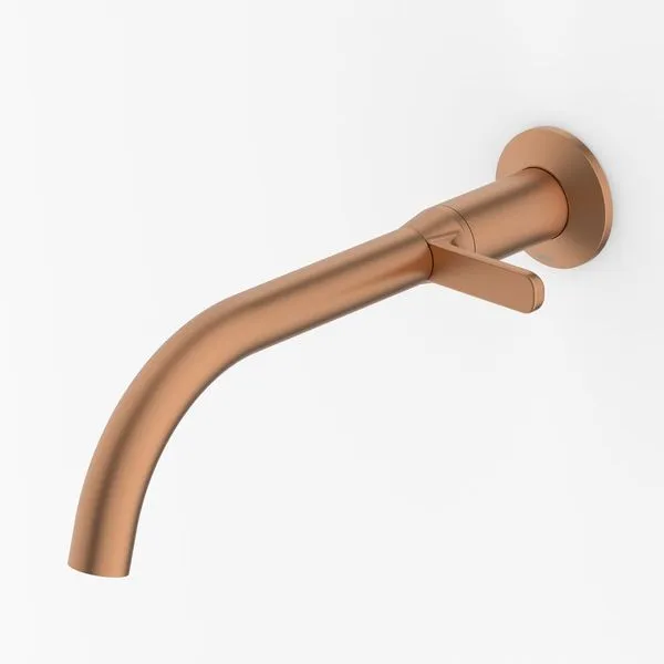 Torneira Lavatorio Parede Design Rose Gold Matte