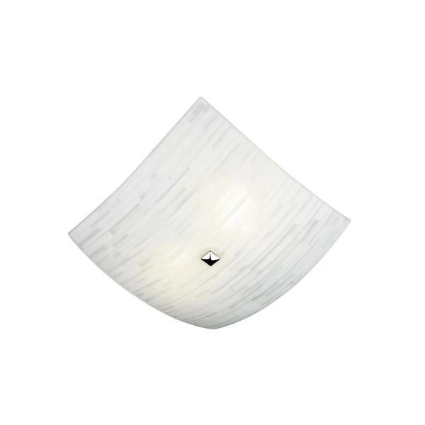 Plafon de aço para 2 lâmpadas E27 Matrix 30x30cm bivolt 60W branco Bronzearte