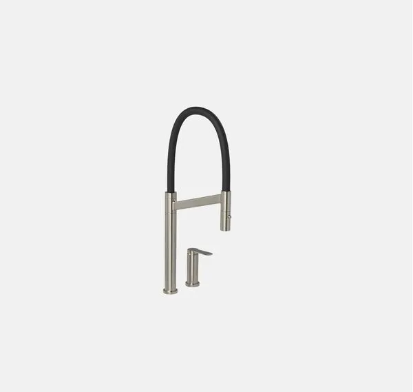 Misturador Monocomando De Mesa Para Cozinha Deca Colore Inox E Preto Deca