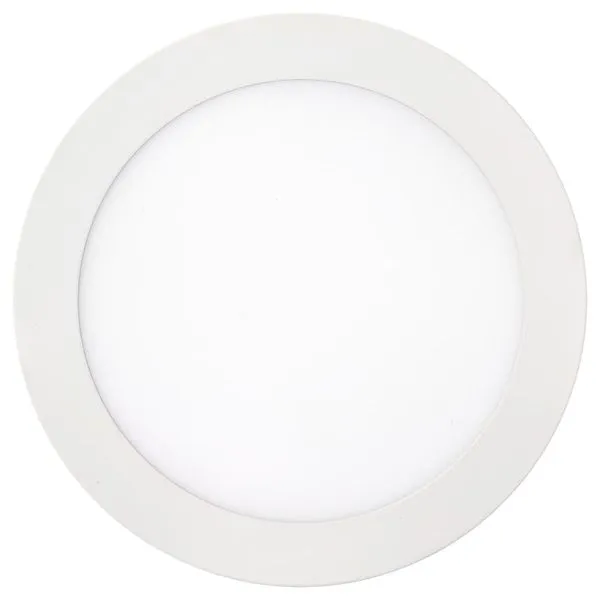 Painel LED de Sobrepor Redondo Slim Luz Amarela Bivolt Kian Painel de LED Sobrepor Slim 18W 21cm 1200 Lúmens Luz Amarela
