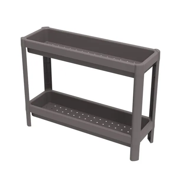 Estante Plástica 18X54 Linear Com 2 Prateleiras Cinza Geo Grifit