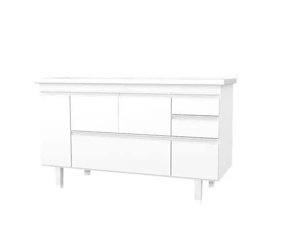 Gabinete New Montreal p/ Pia 144x64x53cm Branco Fosco Bonatto