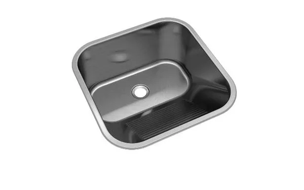 Tanque Para Lavanderia Ct40 Escovado Em Aço Inox 304 Espessura 0.7 Válvula 3,5 40X40X22 De Embutir Ou Sobrepor Mekal
