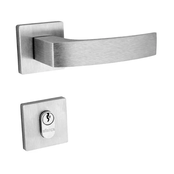 Fechadura Quadratta Externa 55mm 5201 Cromado Escovado Aliança