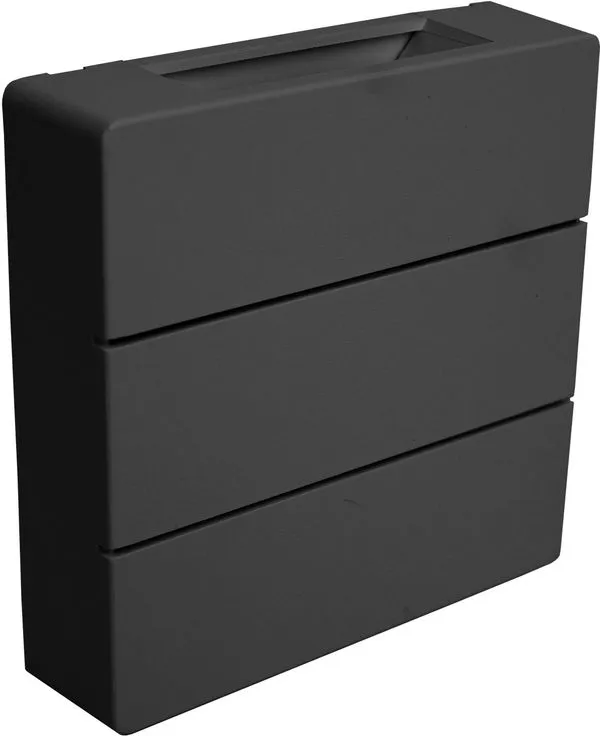 Arandela LED Clean Quadrada 6W 3000K Abs Blumenau Preto Bivolt
