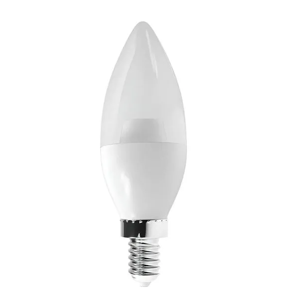 Lâmpada LED Vela Transparente 6W E14/E27 Bivolt Luminatti Lâmpada de LED Vela Transparente 6W E14/E27 400 Lúmens Luz Amarela