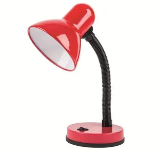 Luminária 1 Lâmpada de Mesa Viking Multilight Base Redonda 30W Alumínio Luminatti Lm408 Vermelho Bivolt
