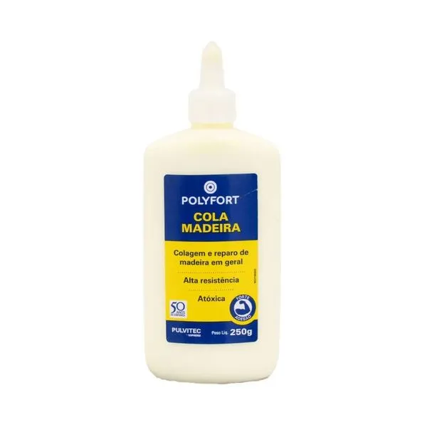 Cola de Madeira Polyfort Amarelo 250g Pulvitec