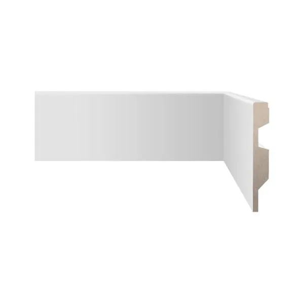 Rodapé Poliestireno Branco 10x240cm Liso Tech Biancogres