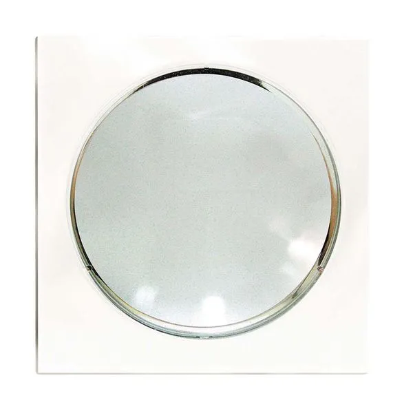 Plafon de alumínio embutido quadrado mini 9,5x9,5cm para 1 lâmpada E27 bivolt 60W branco Bronzearte