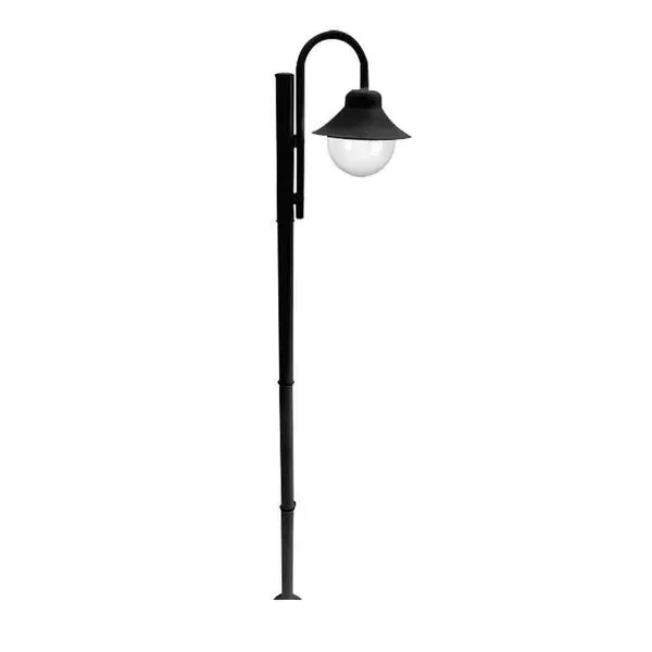 Poste para jardim São Paulo para 1 lâmpada 2,20m 20W preto Ideal