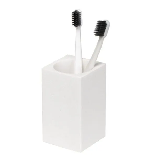 Porta Escova de Dentes Branco Cimento Sense Coisas e Coisinhas