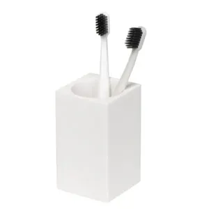 Porta Escova de Dentes Branco Cimento Sense Coisas e Coisinhas