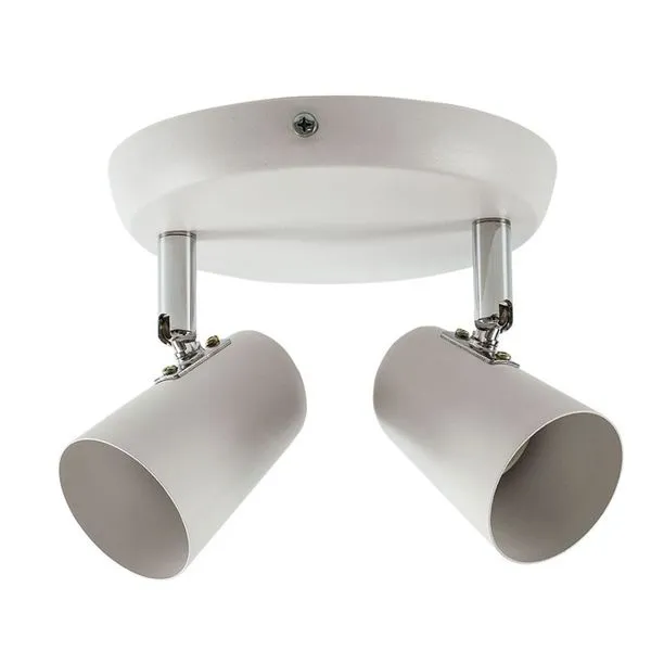 Spot De Sobrepor New Short 02 Luzes Gu10 Branco LLumm Bronzearte