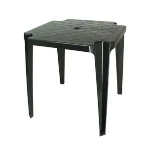 Mesa Monobloco Empilháveis Plástica Ouro Preta 70x70 Antares