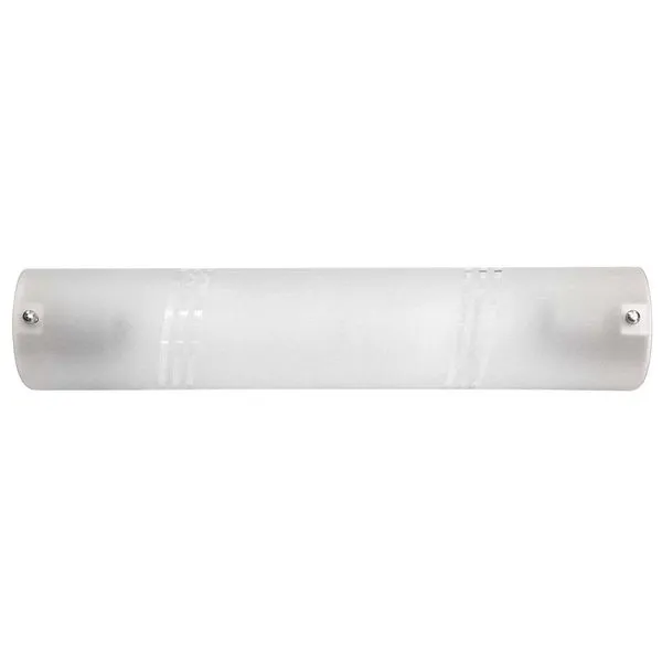 Arandela Camarim branca de vidro frisado 62cm para 3 lâmpadas E27 60W Thema