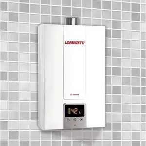 Aquecedor a Gás Branco LZ 1600DE 15 Litros GLP Display Digital Lorenzetti