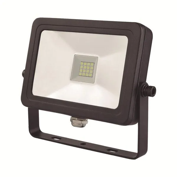 Projetor Led Multilight Retangular 10W Luz Verde Alumínio Vidro E Polimeros Sinteticos Luminatti Lm242 Preto Bivolt