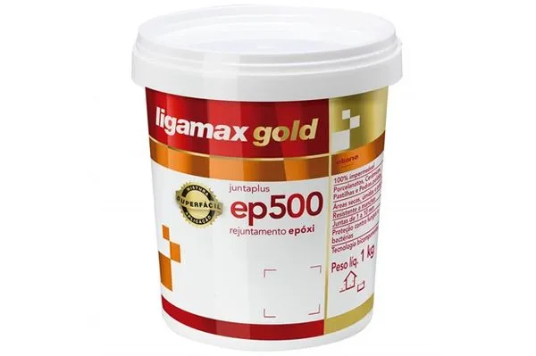 Rejunte Epóxi EP500 Ligamax Gold 1kg Crema