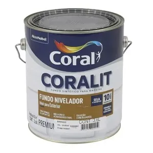 Fundo Preparador Madeira Coral Sintético Nivelador Branco 3,6L