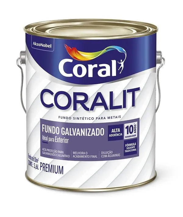 Fundo para Superfícies Galvanizadas Coral Fundo para Superfícies Galvanizadas Branco 3,6L Coral
