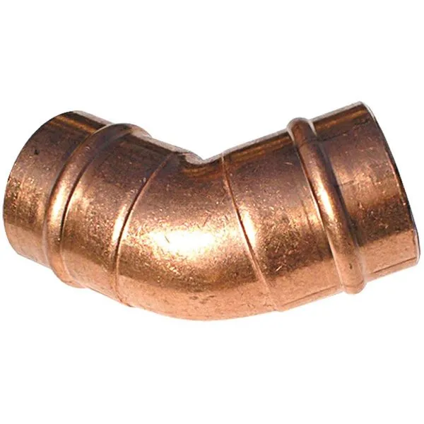 Curva 45° lisa 22" cobre R14 Eluma