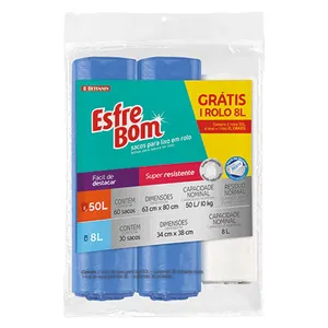 Saco Para Lixo Pack Esfrebom 1X12 Bt318 Bettanin