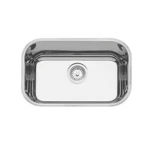 Cuba de Embutir Tramontina Lavínia Perfecta 47 BL em Aço Inox Polido 47 x 30 cm com Válvula