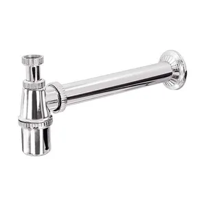 Sifão para Pia de Cozinha Esteves T30 1.1/2" com Adaptador 2" Cromado Sifão para pias de cozinha PP 1.1/2" com adaptador de 2" T30 cromado Esteves