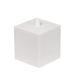 Porta Cotonete Retangular Branco Cimento Sense Coisas e Coisinhas