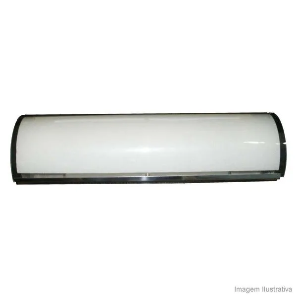Arandela Orion de inox grande com vidro fosco branca Joanto