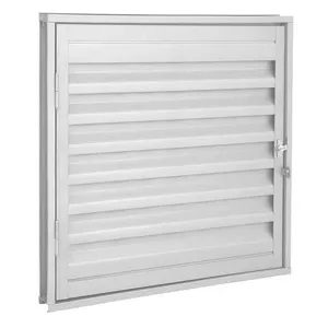 Portinhola De Abrir Veneziana Ventilada Aço Branco Direita 080x060x5 Prátika Sasazaki