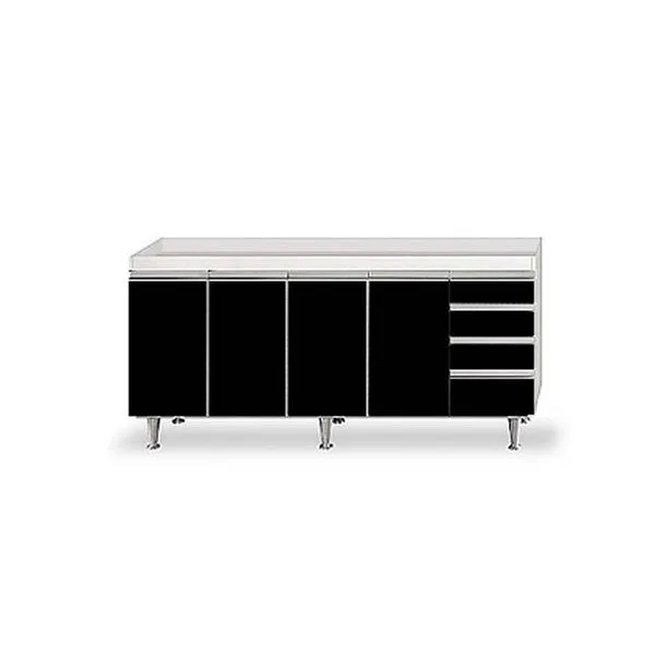 Gabinete Slim para Pia 180 Preto Bumi