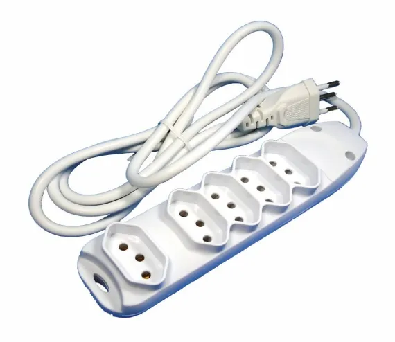 Extensão Elétrica 3m 3 Pinos c/ 5 Tomadas DNI