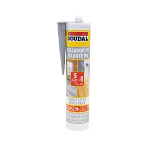 Selante Adesivo PU Fixa e Veda 5 em 1 Preto 445g Soudal
