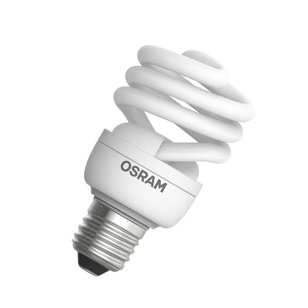 Lâmpada eletrônica fluorescente Twist 8.0Hs 220V 13W 2700K amarela Osram
