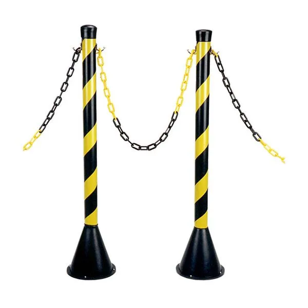 Pedestal de PVC para sinalização zebrado 1 unidade tamanho único preto e amarelo Balaska
