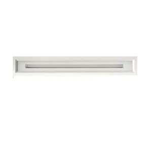 Luminária de embutir 9X66cm para 1 lâmpada T8 LED acrílico transparente Tualux