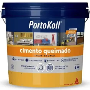 Textura Efeito Cimento Queimado Cinza Carbono 5kg PortoKoll