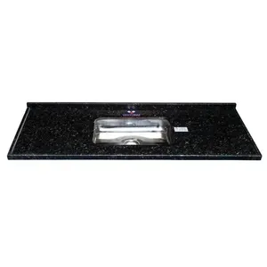 Pia de Cozinha em Granito com Cuba Inox 120Cm Verde Ubatuba Nina Venturini