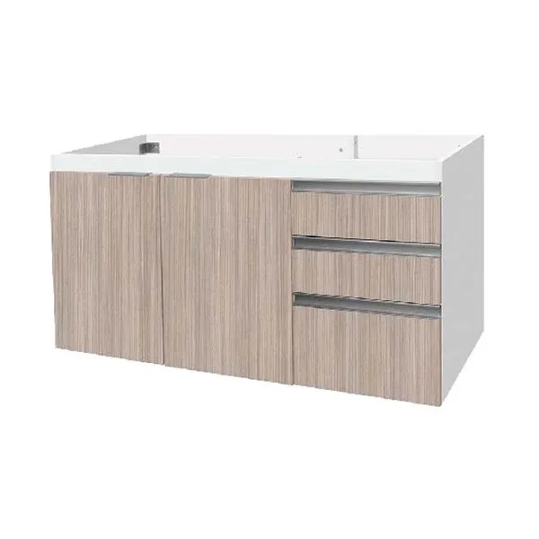 Gabinete Para Pia Blu 120cm Branco Com Porta E Gavetas Grigio Bumi
