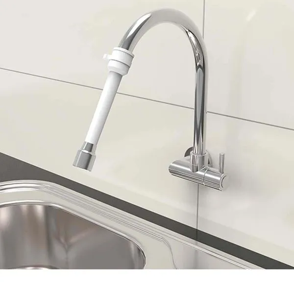 Extensor ABS para torneira sem rosca 90mm branco Blukit
